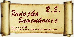 Radojka Šumenković vizit kartica